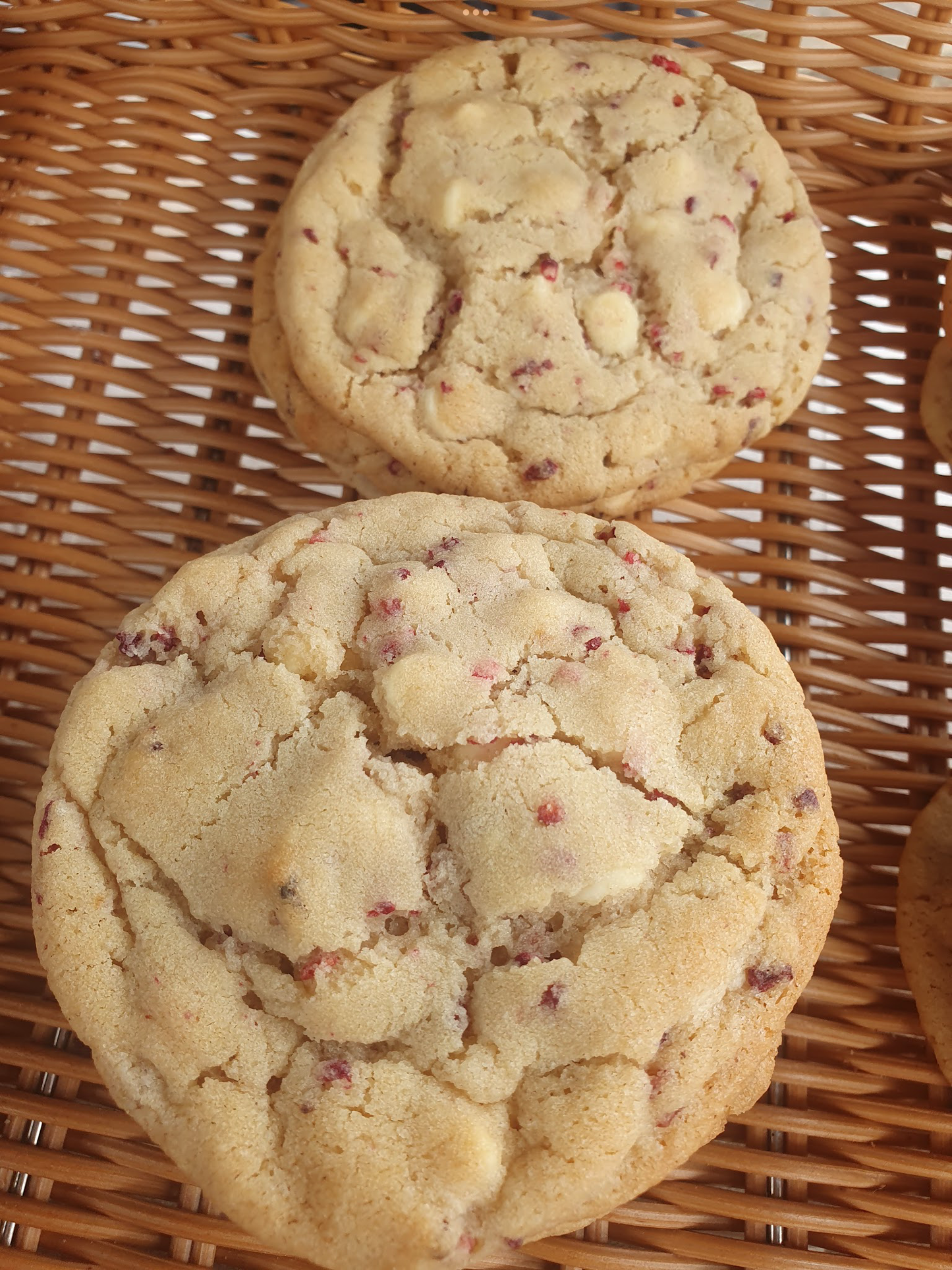 Raspberry & White Choc Cookies (Pack of 6)