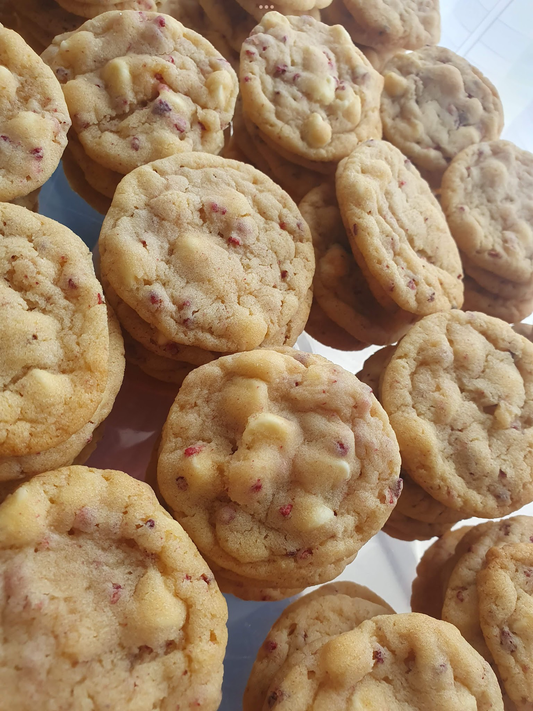 Raspberry & White Choc Cookies (Pack of 6)